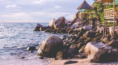 Panoramic view of sea against sky