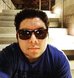 Portrait of young man wearing sunglasses