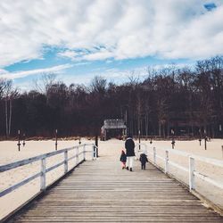 People walking on footpath