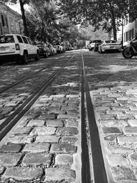 Cars on street in city