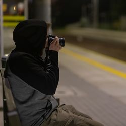 Man photographing