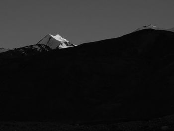 Scenic view of landscape against sky at night