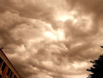 Low angle view of storm clouds in sky