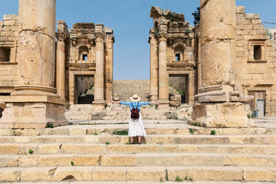 Low angle view of historical building