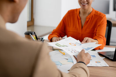 Business colleagues working at office