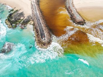 High angle view of beach