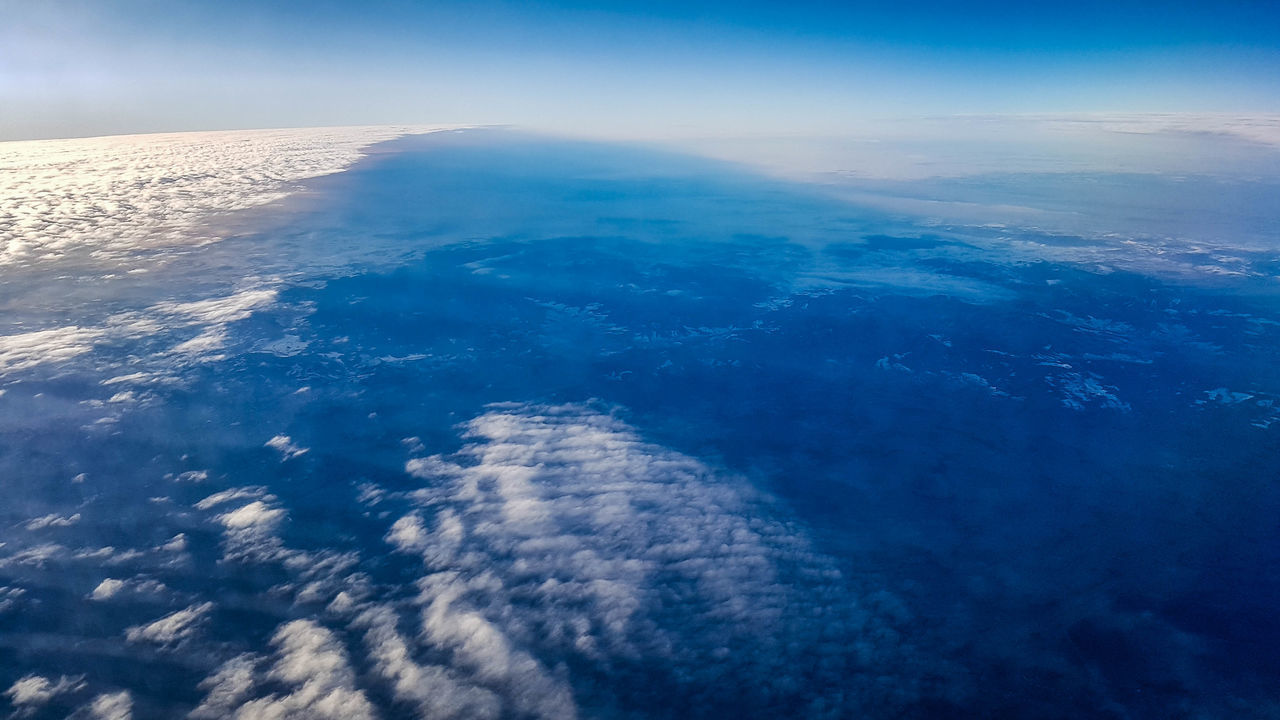 AERIAL VIEW OF SEA AND LANDSCAPE