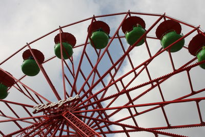 Low angle view of ferris wheel against sky