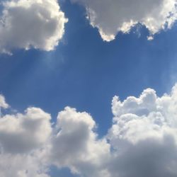 Low angle view of cloudy sky