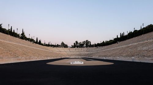 Empty stadium against clear sky