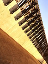 High angle view of piano keys on wooden table