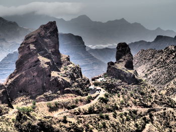 View of rock formations