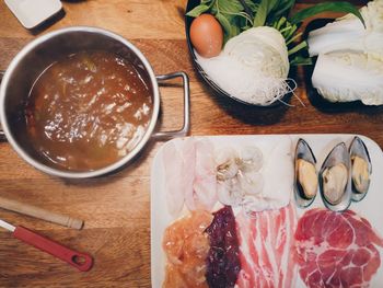 Close-up of food on table