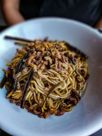 Close-up of food in plate