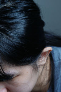 Close-up of woman looking away