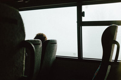 Man sitting in train