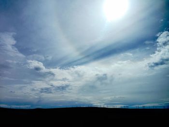 Scenic view of landscape against cloudy sky