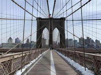 View of suspension bridge