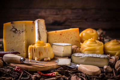 Close-up of food on table