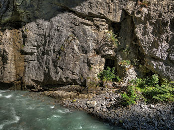 Rock formations by sea