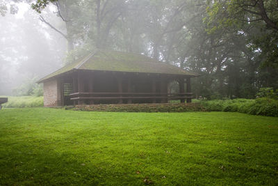 Built structure on grassy field