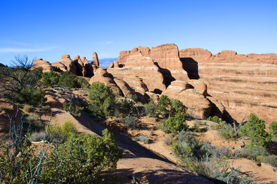 Rock formations on landscape