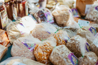 Full frame shot of food for sale at market stall