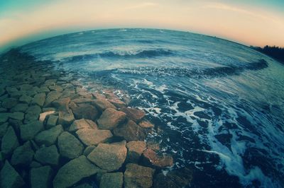 Scenic view of sea against sky