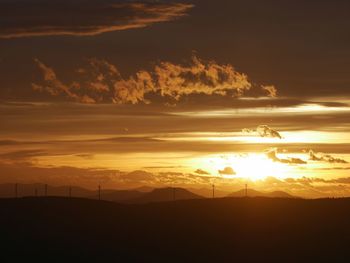 Scenic view of landscape at sunset