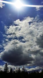 Low angle view of cloudy sky