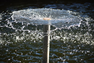 Close-up of water splashing in fountain