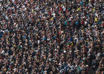 High angle view of group of people