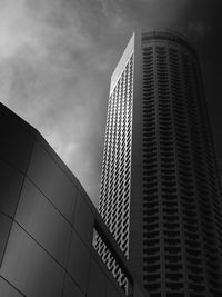 Low angle view of modern building against sky