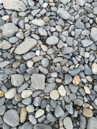 High angle view of stones