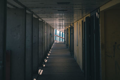 Empty corridor of apartments complex in nuuk, greenland