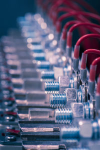 Close-up of sound mixer