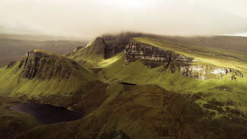 Scenic view of land against sky