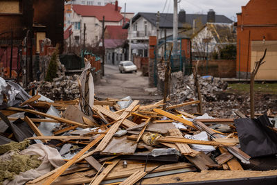 The consequences of an airstrike, a missile attack on residential buildings in bila tserkva. 