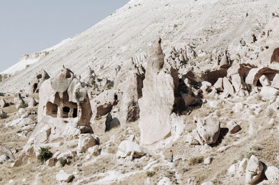 View of rock formations in a desert