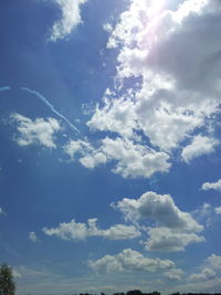 Low angle view of cloudy sky