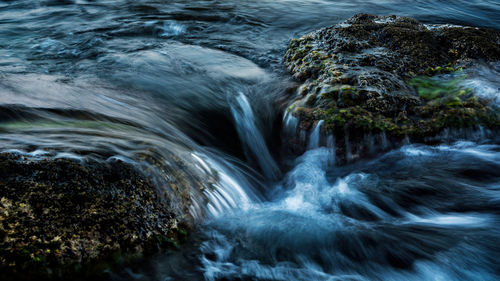 Scenic view of waterfall