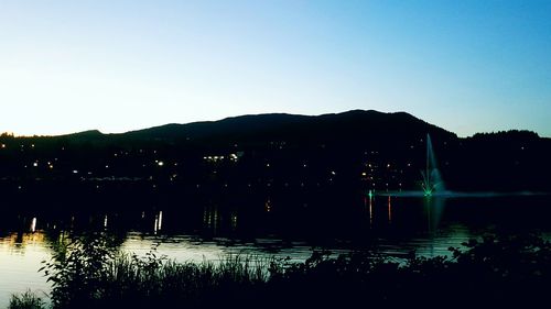 Scenic view of calm sea against clear sky