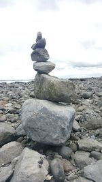 Stack of stones on beach