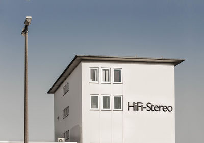 Low angle view of built structure against clear sky