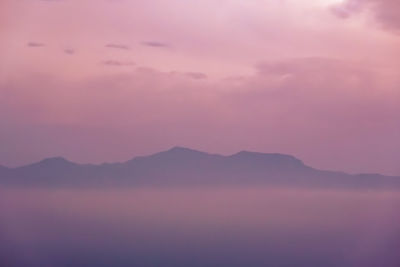 Scenic view of dramatic sky during sunset