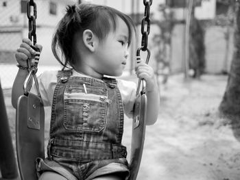 Girl on swing