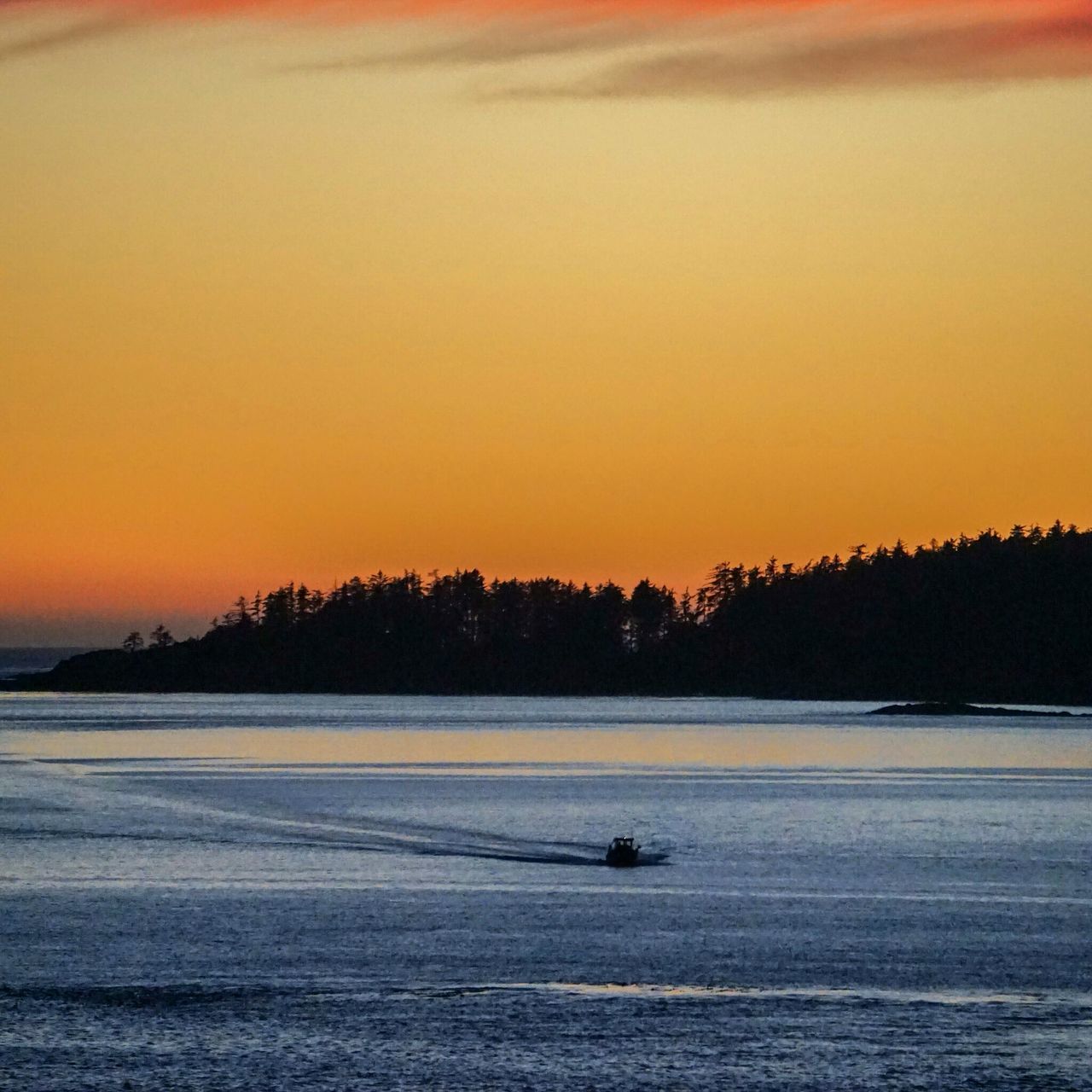 sunset, tranquil scene, scenics, orange color, tree, tranquility, beauty in nature, water, silhouette, idyllic, nature, waterfront, sky, non-urban scene, romantic sky, atmospheric mood, majestic, dramatic sky, sea, no people, remote, atmosphere, solitude, coastline, vibrant color, moody sky, shore