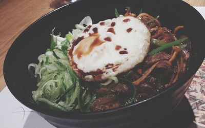 Close-up of food in plate