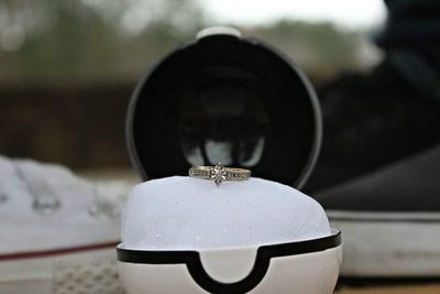 Close-up of wedding rings