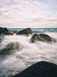 Scenic view of sea against sky